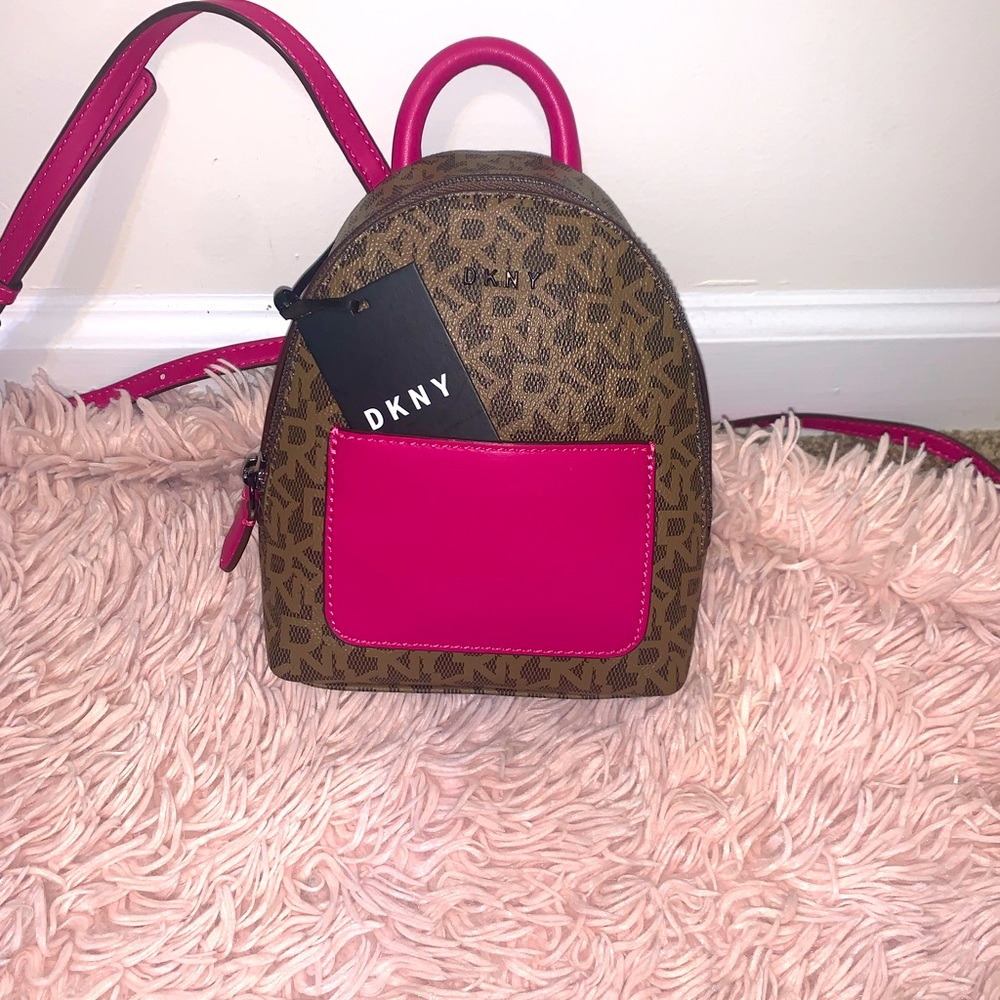 RARE NWT Lux DKNY BRAYANNA BACKPACK CROSSBODY.